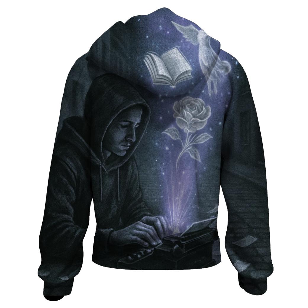 Holographic Street Poet heavyweight hoodies