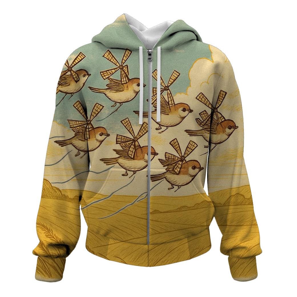 Windmill Sparrow Squadron embroidered hoodies