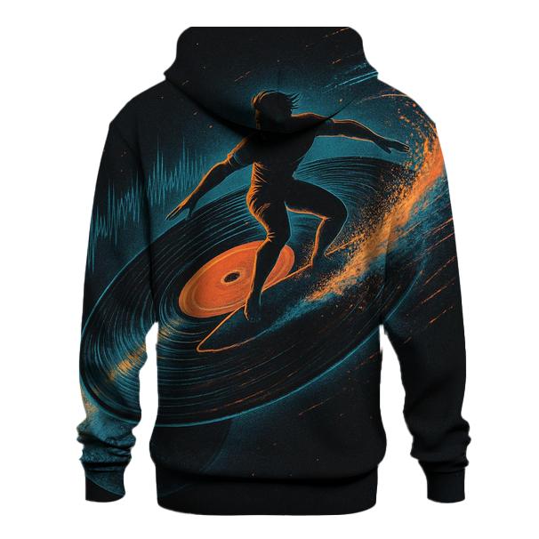 Orbiting Vinyl Surfer hoodie designs