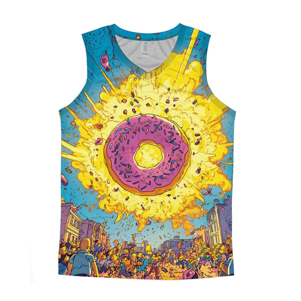 Springfield Sunset Spiral graphic print tank tops