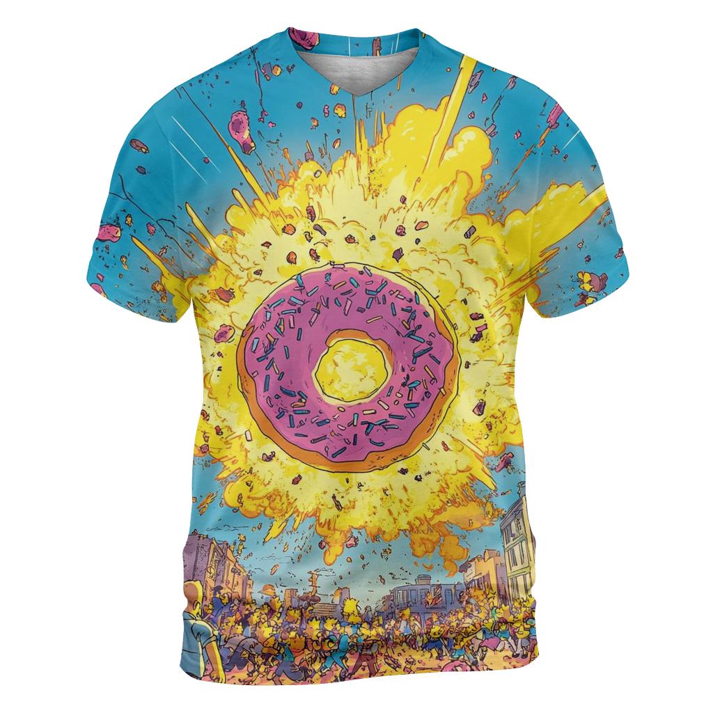 Springfield Sunset Spiral creative print fashion shirts