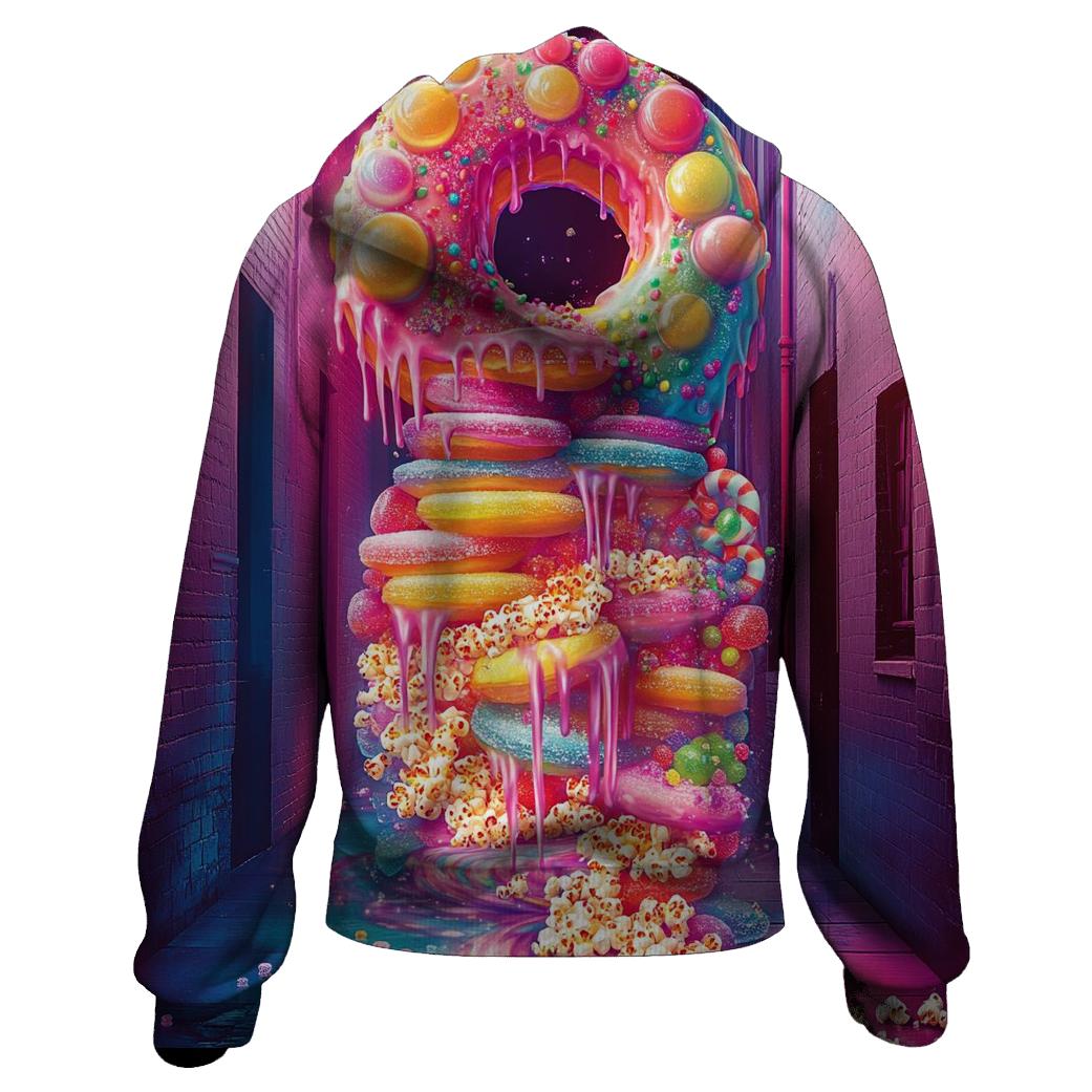 Candy Comet Cascade zip-up hoodies