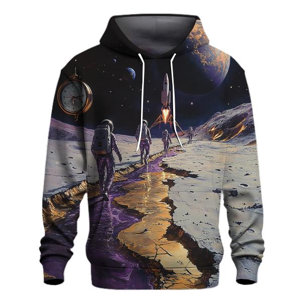 Salvador Dali Inspired Astronauts On A Melting Moon hoodie designs
