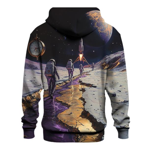 Salvador Dali Inspired Astronauts On A Melting Moon hoodie designs