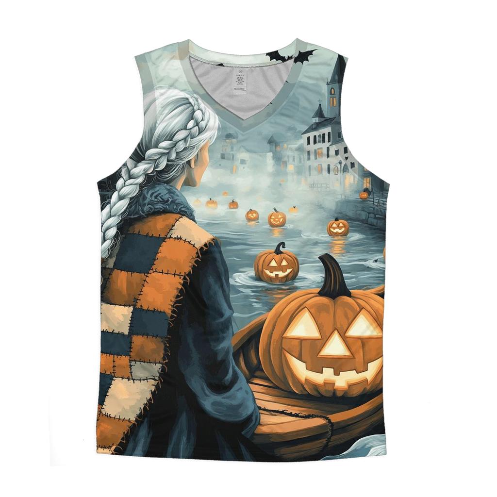 Lantern Ship At Witch Harbor casual summer tank tops