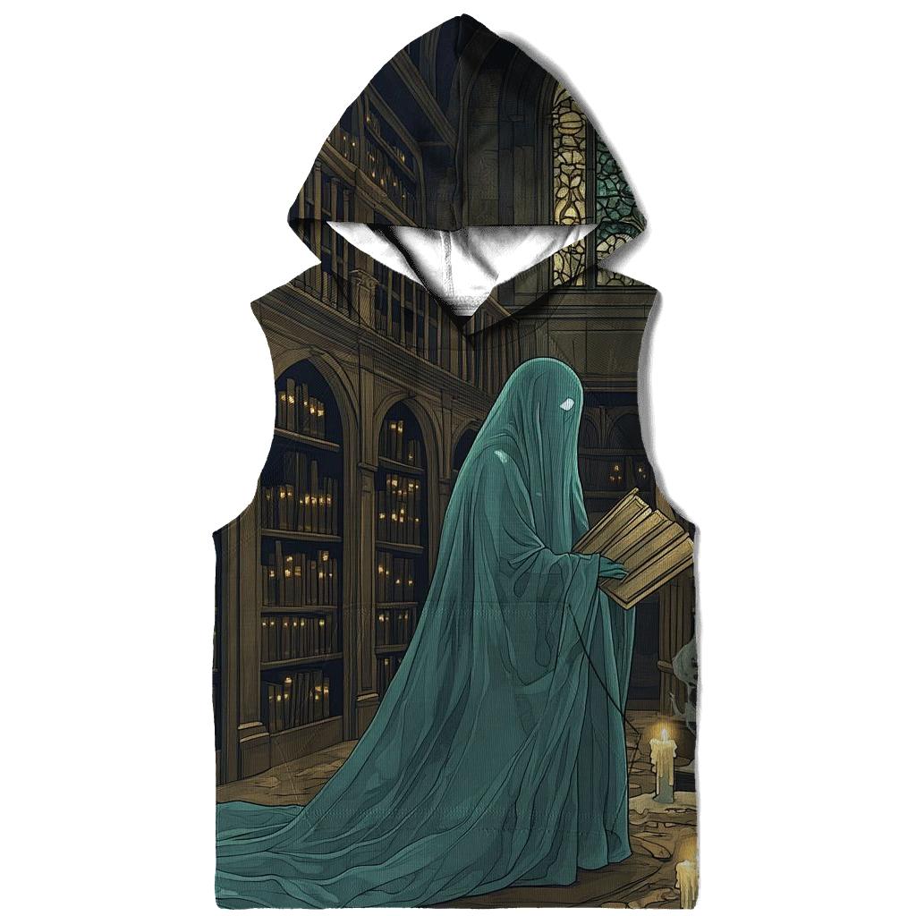 Ghost Librarian Of Hollow Stacks heavyweight hoodies