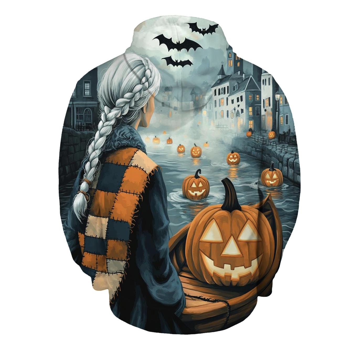 Lantern Ship At Witch Harbor premium hoodies