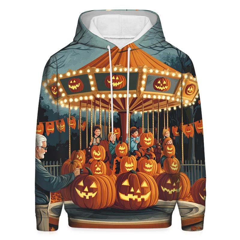 Midnight Pumpkin Carousel pullover hoodies