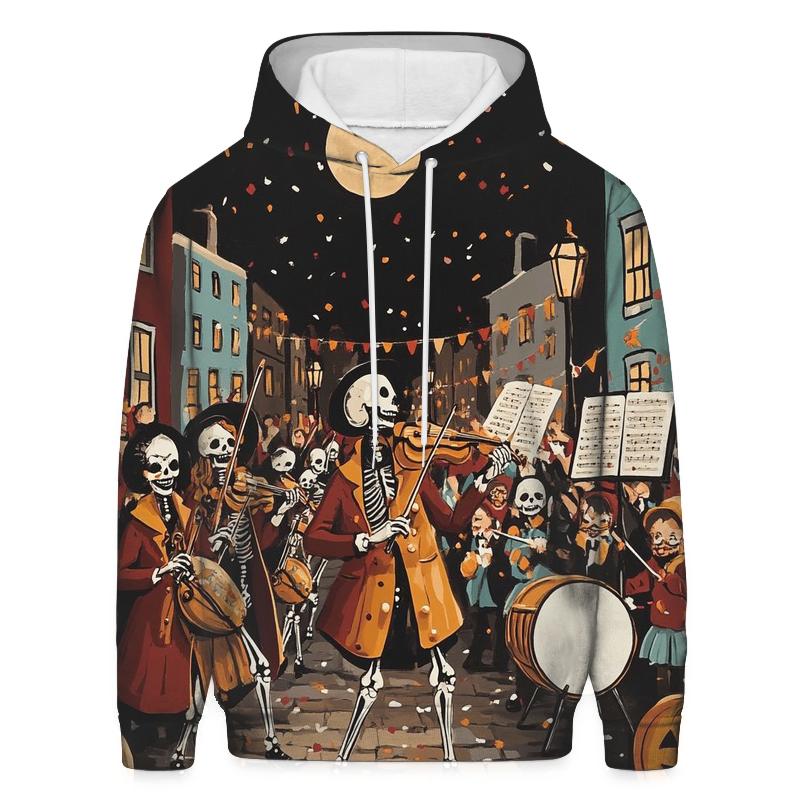 Skeleton Street Musician Parade custom hoodies