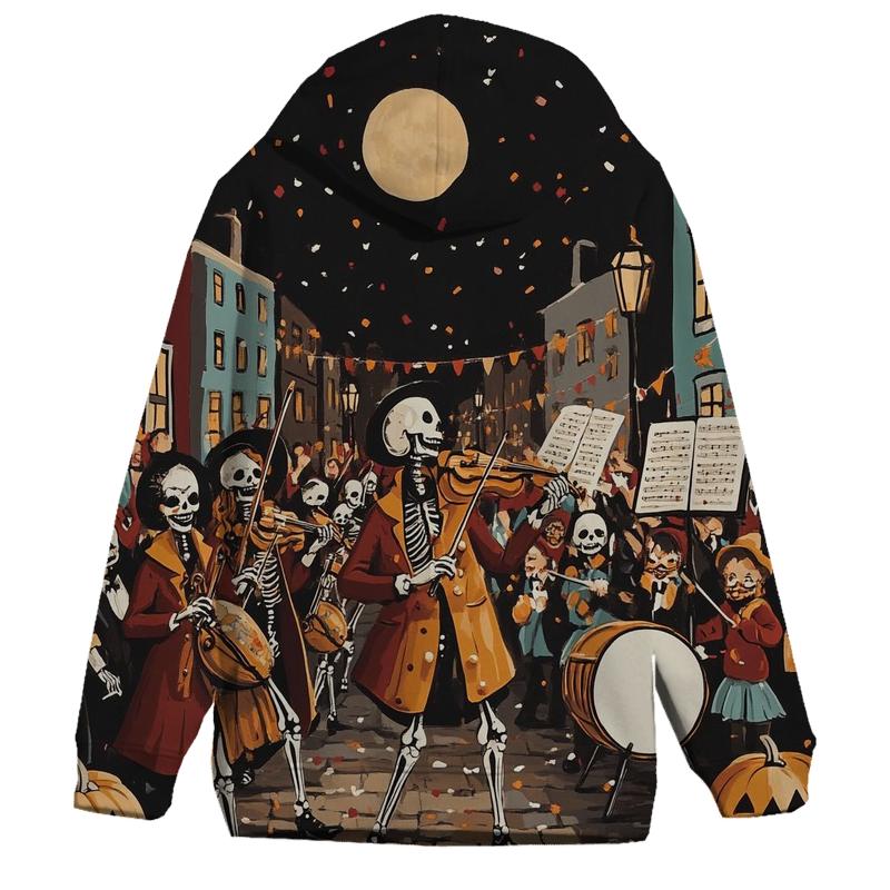 Skeleton Street Musician Parade custom hoodies