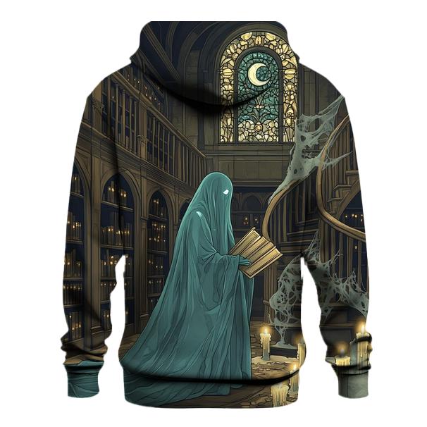 Ghost Librarian Of Hollow Stacks graphic hoodies