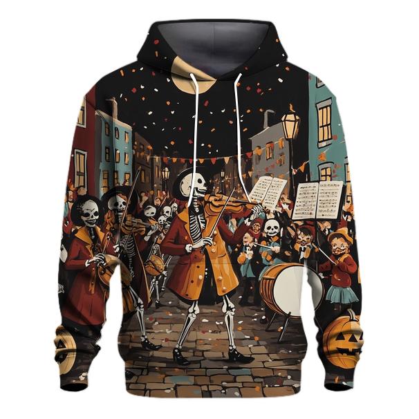 Skeleton Street Musician Parade designer hoodies