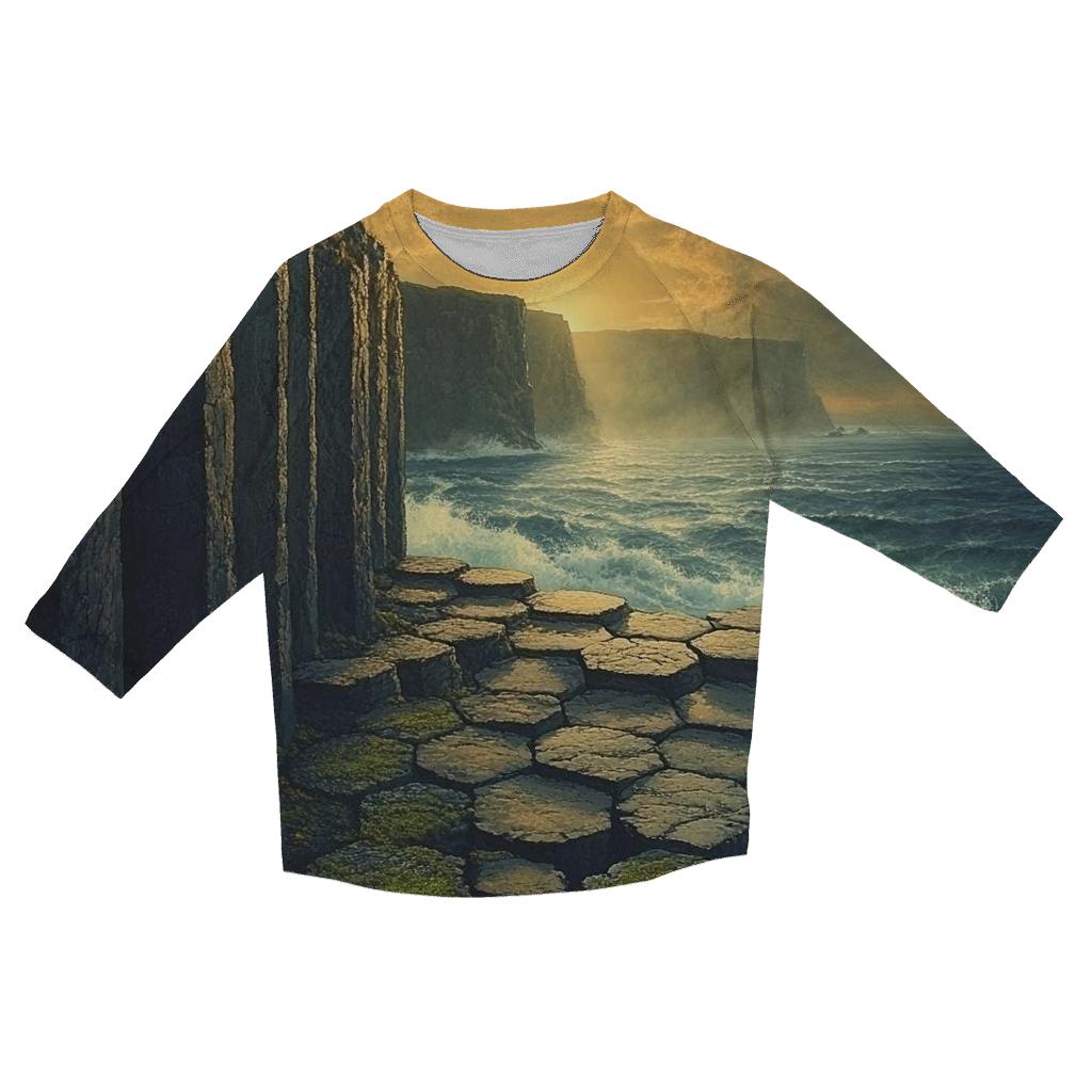 Giants Causeway - County Antrim casual three quarter sleeve shirts