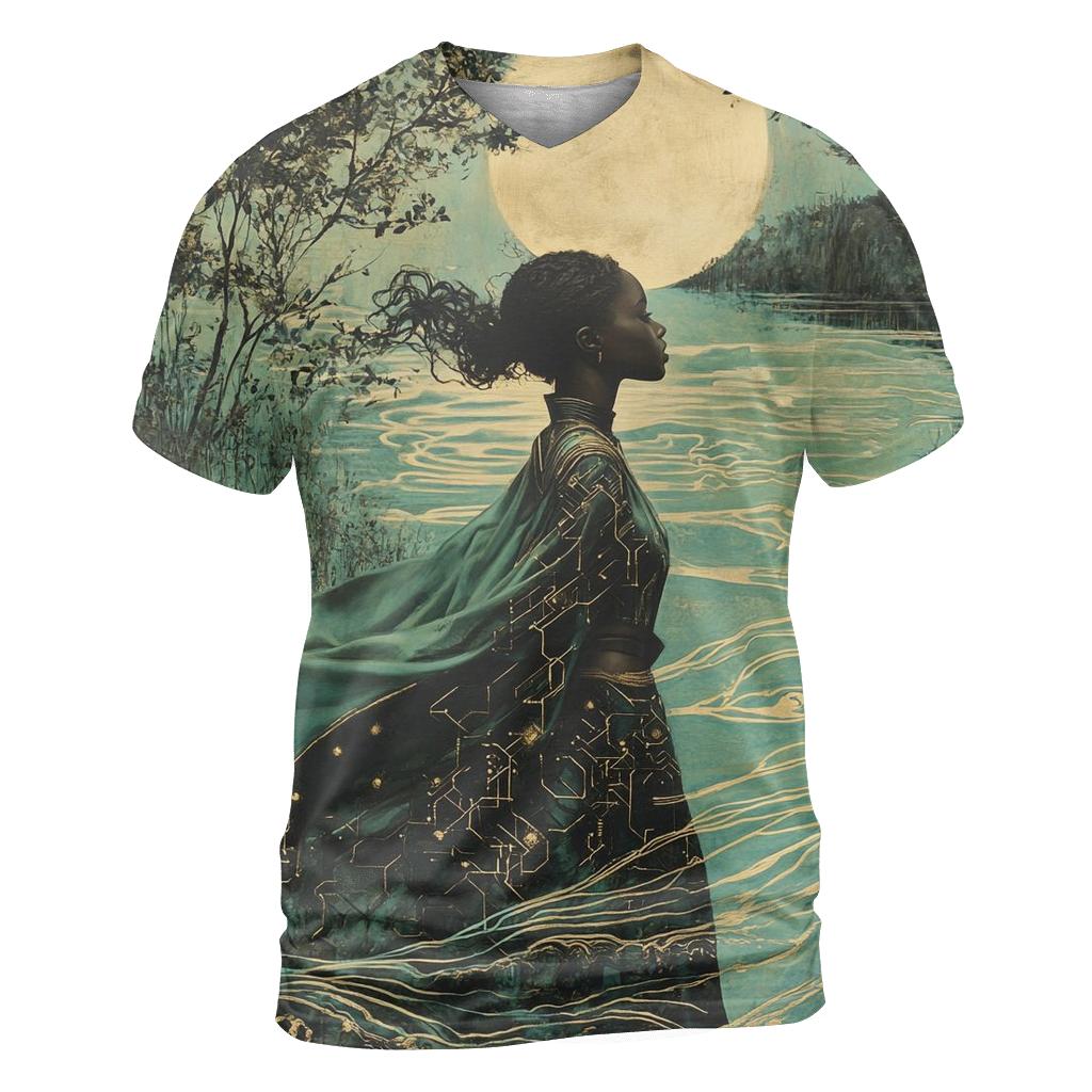 Lupita Nyongo: Nakias Quiet Fury Of Wakandan Rivers creative print fashion shirts