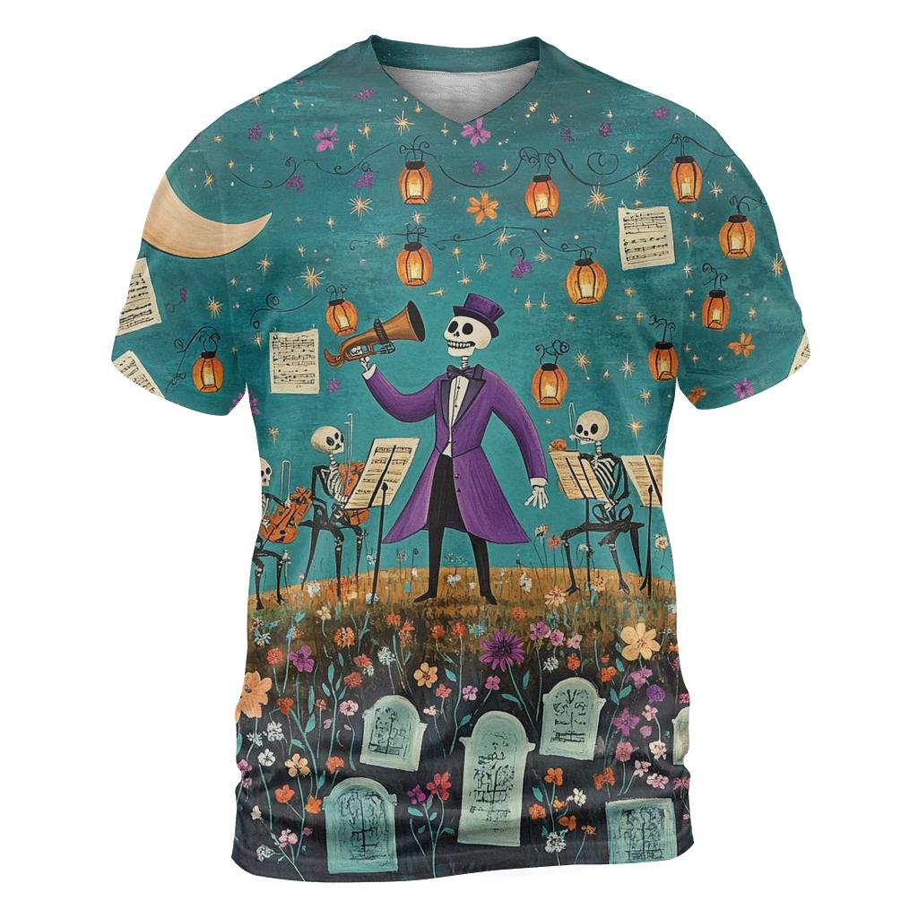 Stargazer Skeleton Orchestra statement graphic shirts