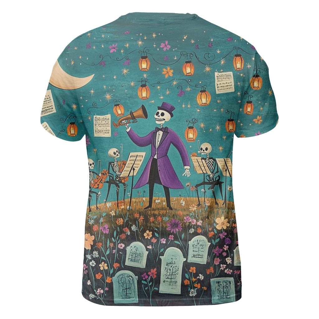 Stargazer Skeleton Orchestra statement graphic shirts