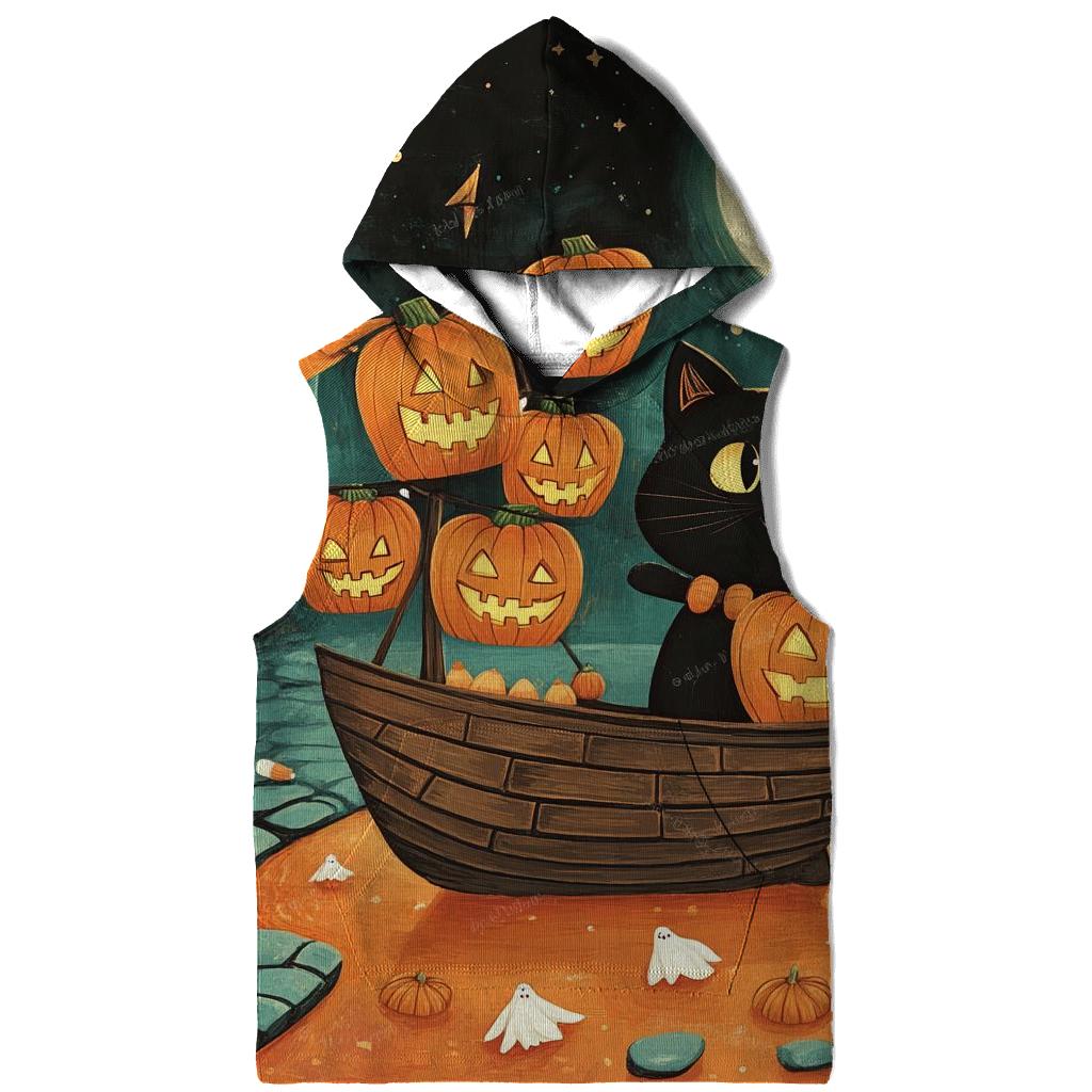 Lantern Cat Ship lightweight hoodies