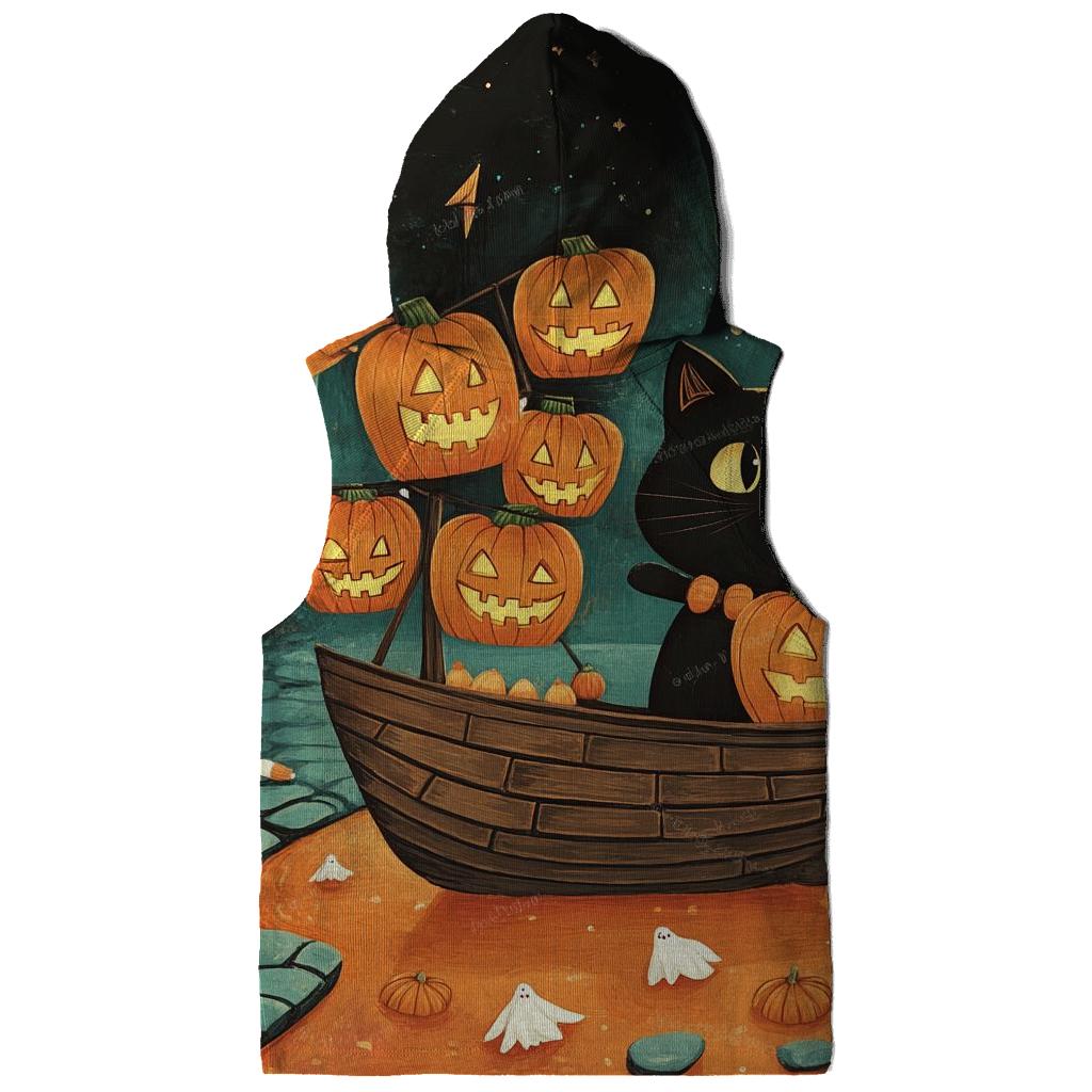 Lantern Cat Ship lightweight hoodies