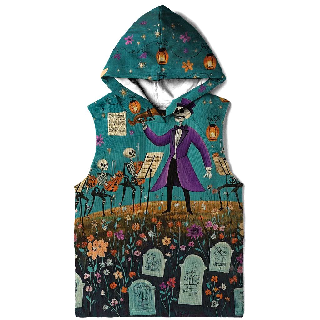 Stargazer Skeleton Orchestra printed hoodies