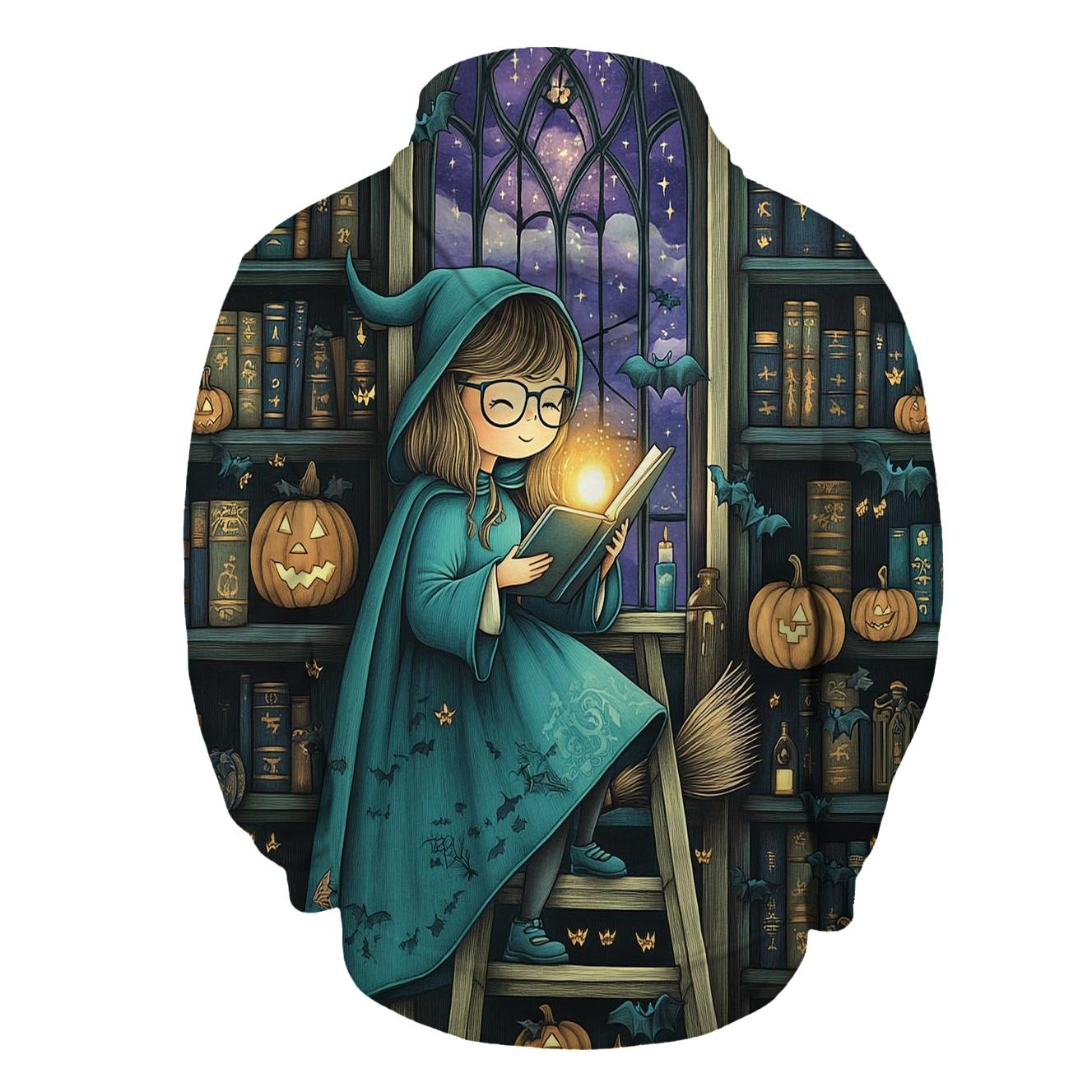 Midnight Library Witch zip-up hoodies
