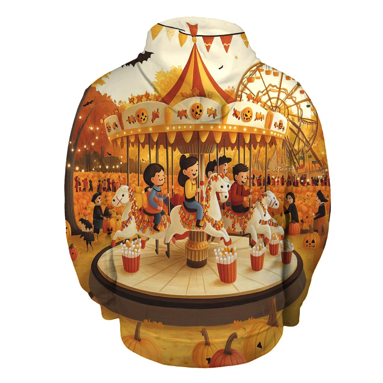 Candy Corn Carousel printed hoodies