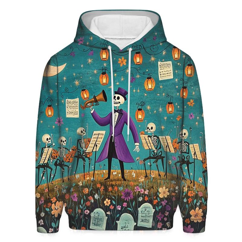 Stargazer Skeleton Orchestra designer hoodies