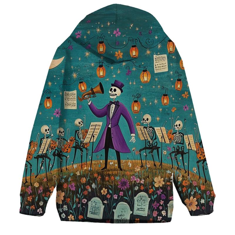 Stargazer Skeleton Orchestra designer hoodies