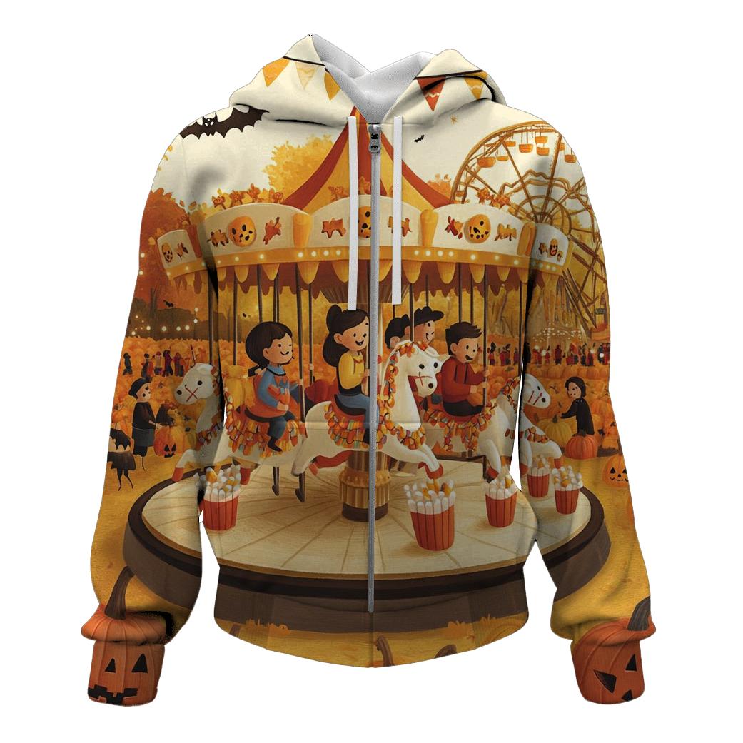 Candy Corn Carousel lightweight hoodies