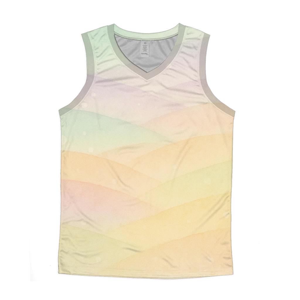 Pastel Meadow Drift trendy fitted tank tops