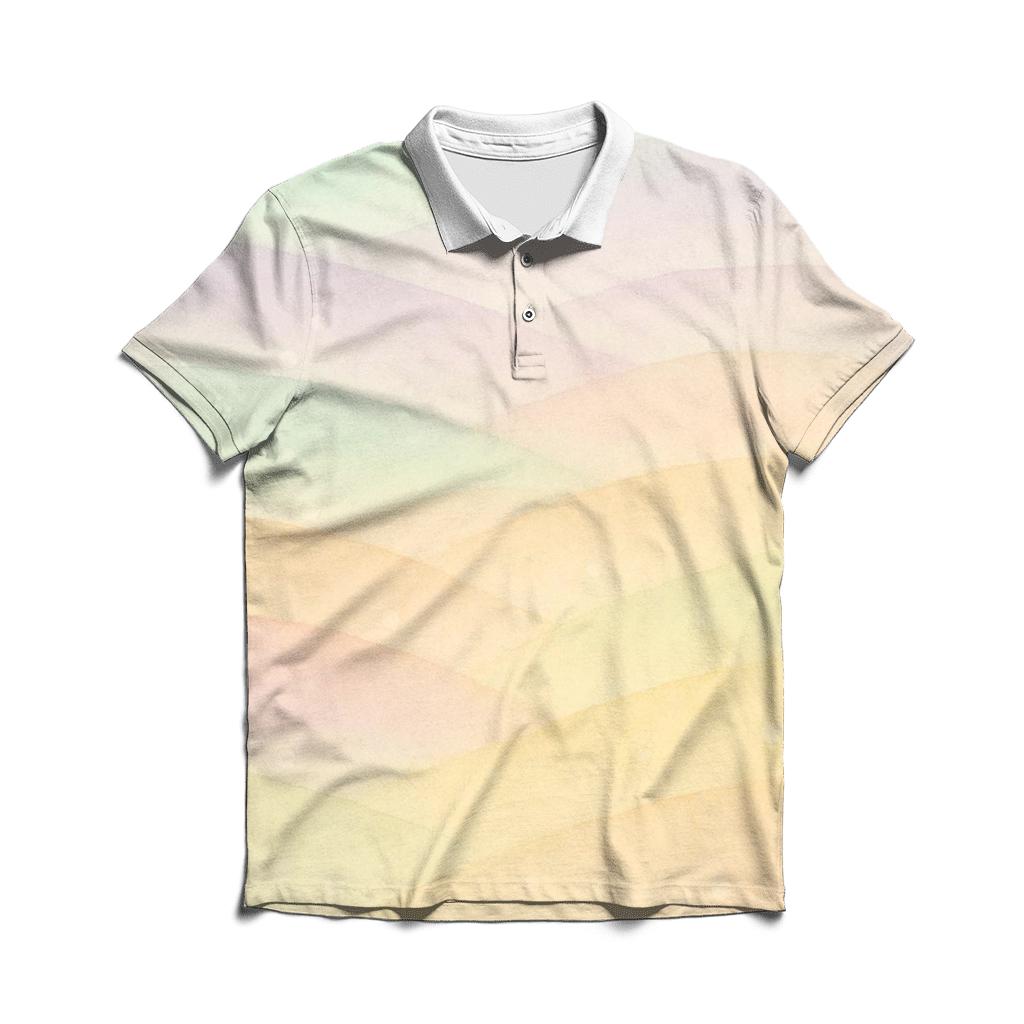 Pastel Meadow Drift custom polo shirts