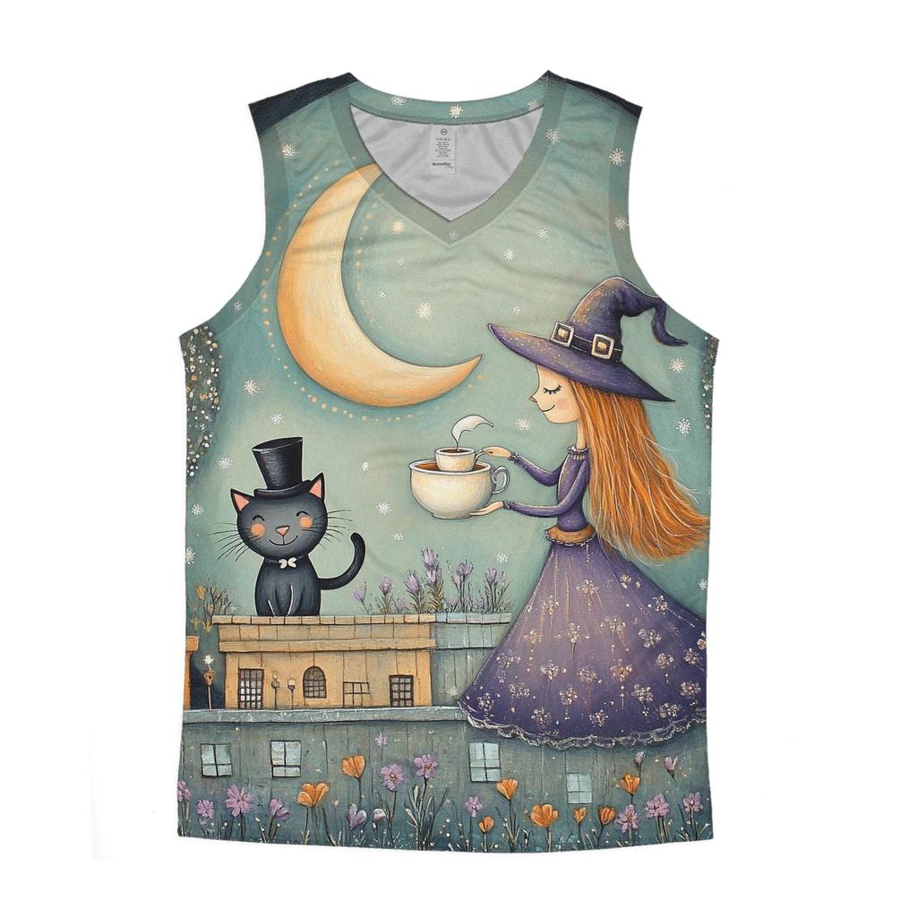 Tea With The Moon Witch stylish racerback tanks