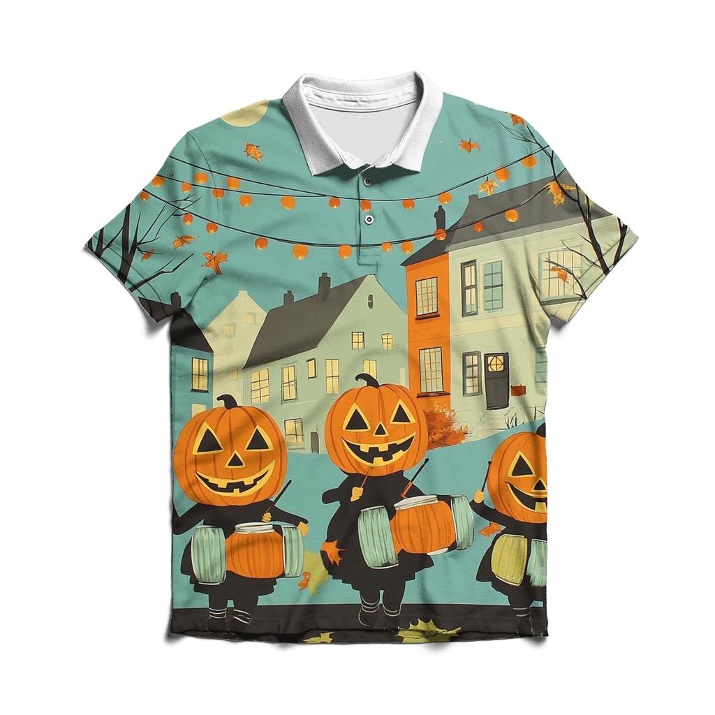 Pumpkin Parade Street Drummers casual sports polo shirts