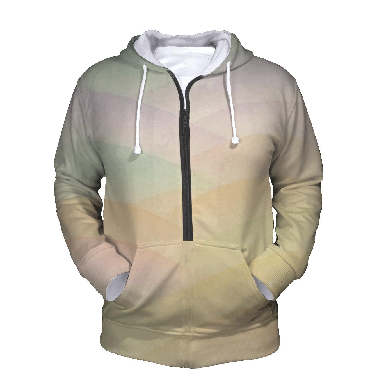 Pastel Meadow Drift zip-up hoodies