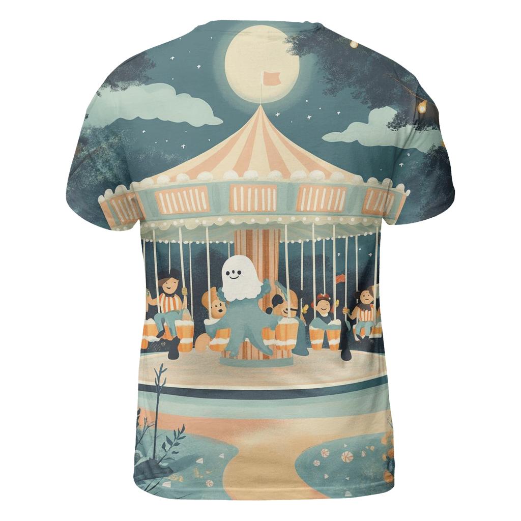 Midnight Candy Carousel artistic all-over print tops