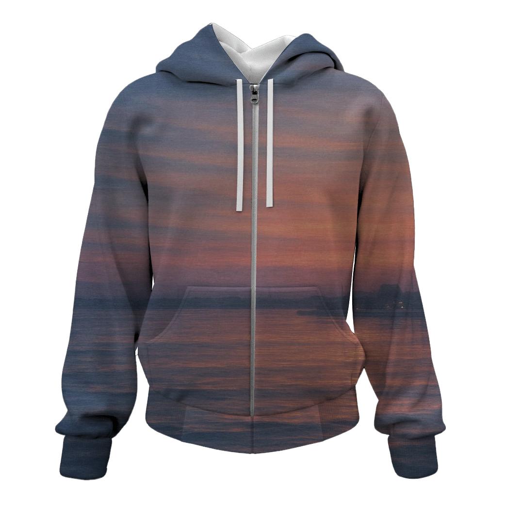 Twilight Harbor Sweep printed hoodies