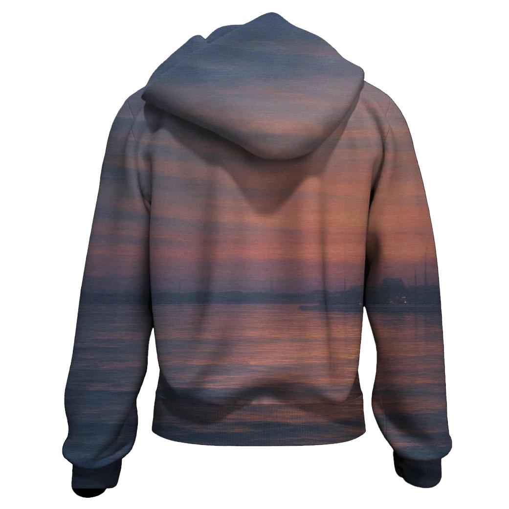 Twilight Harbor Sweep printed hoodies