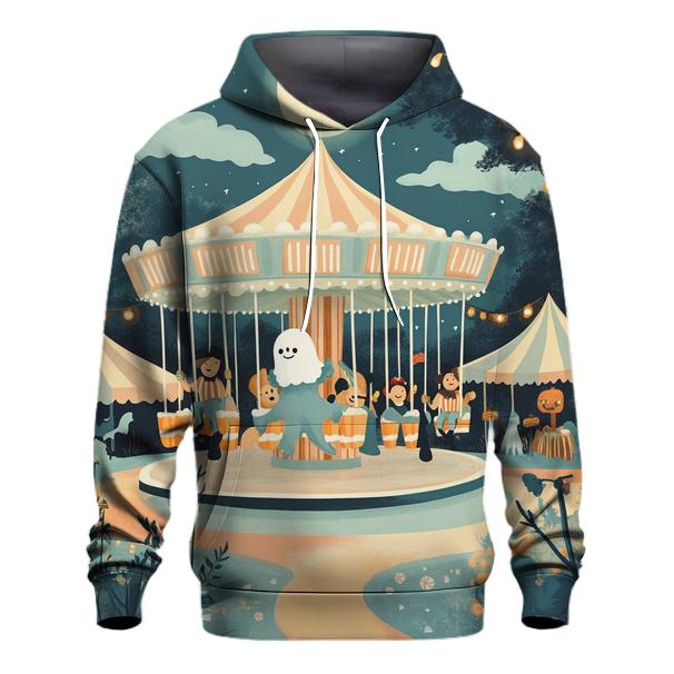 Midnight Candy Carousel printed hoodies