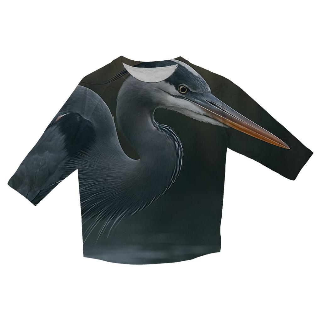 Marshwatcher Heron custom 3/4 sleeve shirts