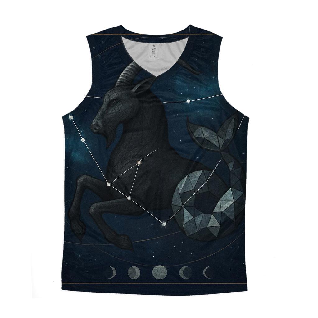 Capricorn Crystal Nebula Portrait designer workout tanks