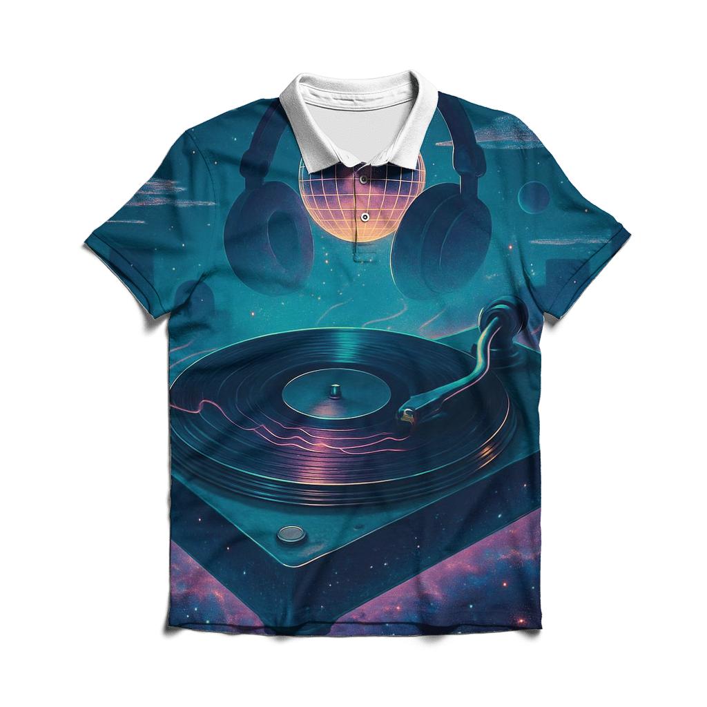 Nebula Turntable custom polo shirts