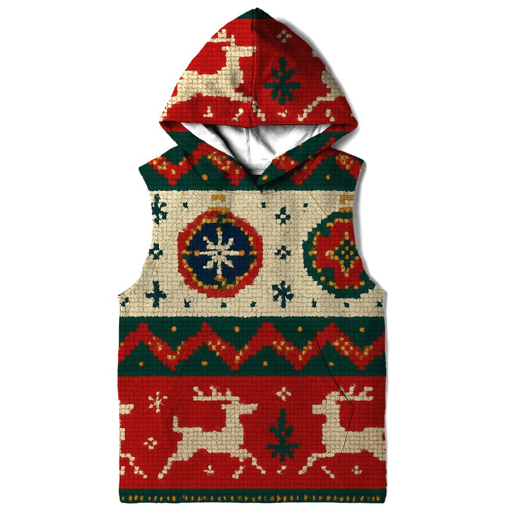 Tinsel Patchwork Reindeer Carousel Design hoodie designs