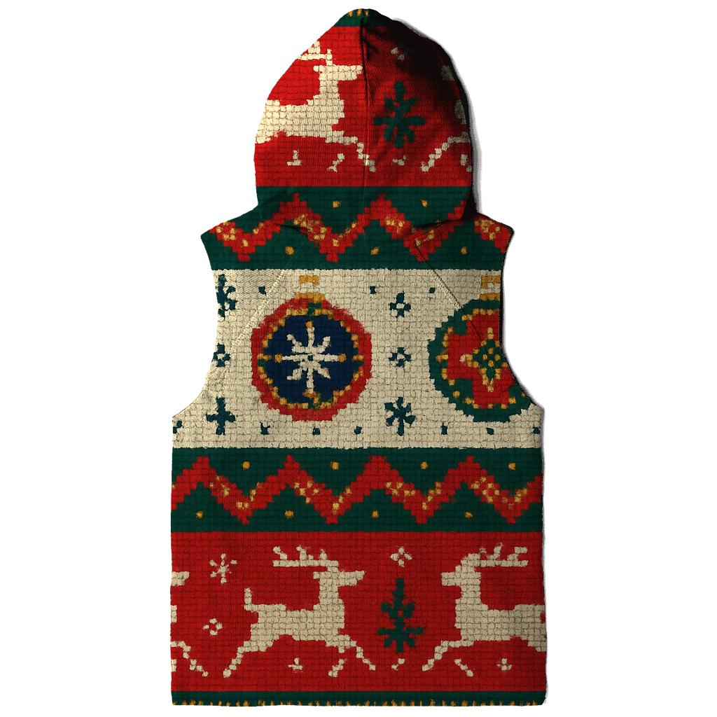 Tinsel Patchwork Reindeer Carousel Design hoodie designs