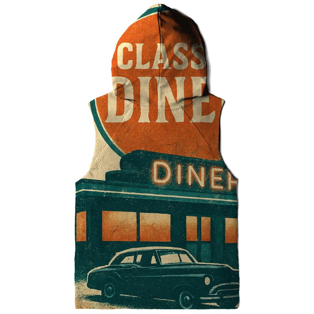 Burnt Orange Roadside Diner Poster graphic hoodies