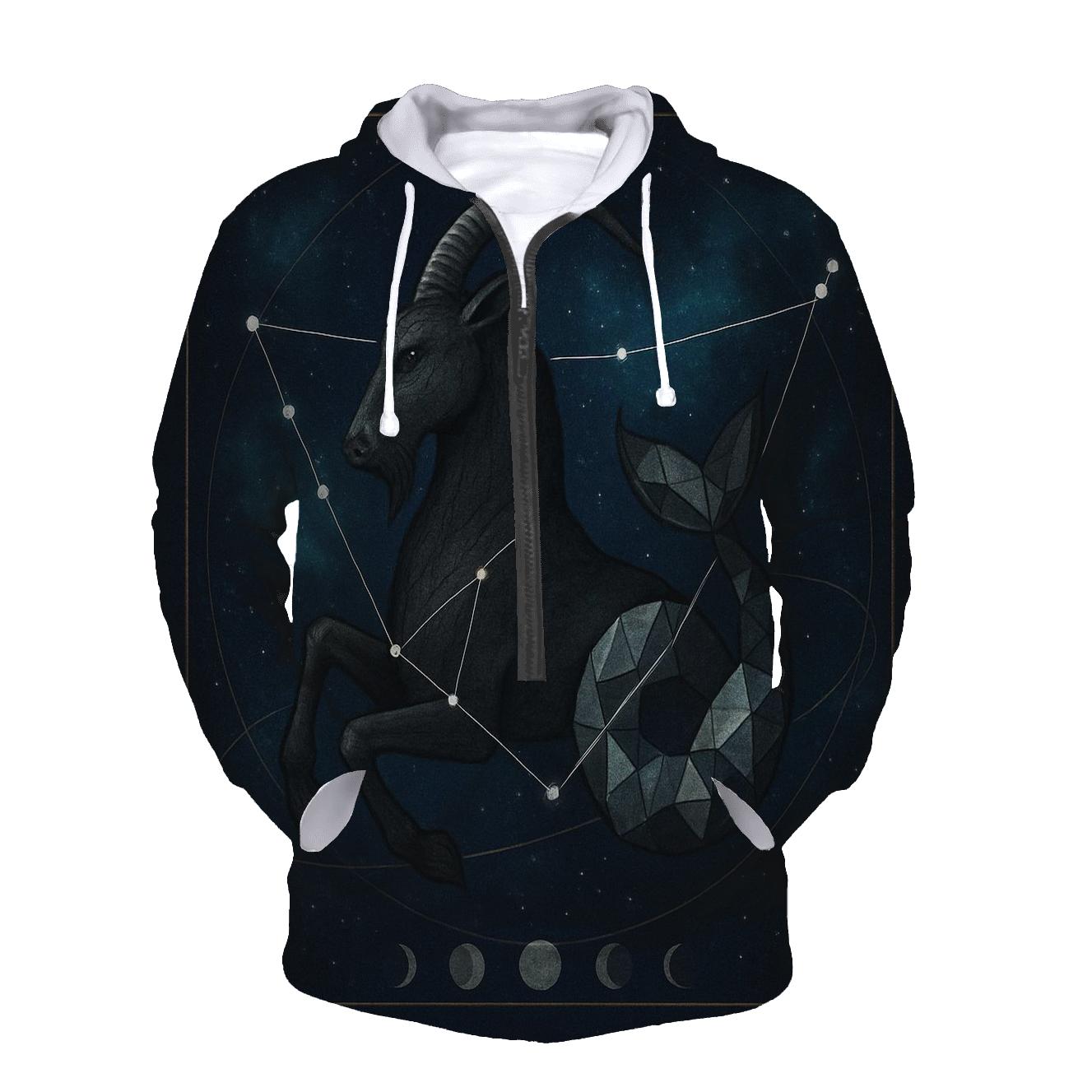 Capricorn Crystal Nebula Portrait custom hoodies