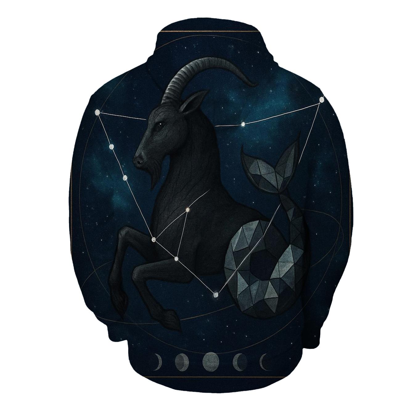 Capricorn Crystal Nebula Portrait custom hoodies