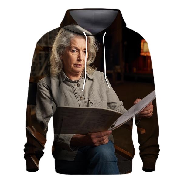 Polly Holliday On Set At Dusk hoodies fashion