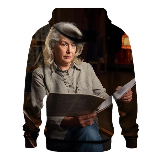 Polly Holliday On Set At Dusk hoodies fashion