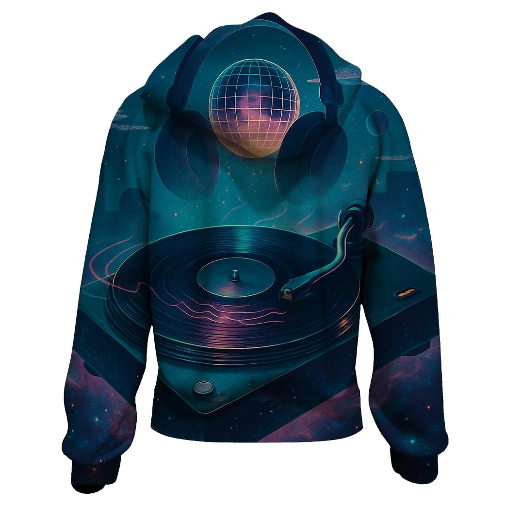 Nebula Turntable printed hoodies