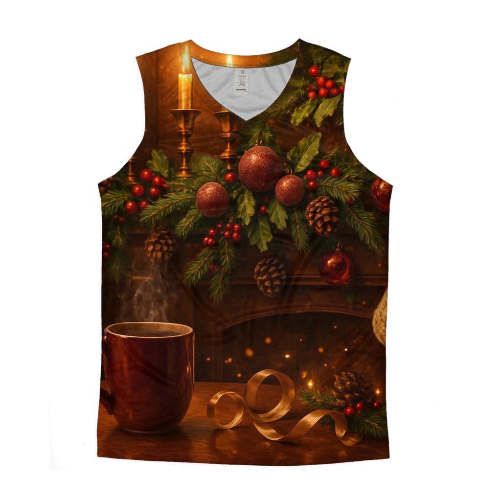 Starlit Mantel Of Winter Wishes stylish racerback tanks