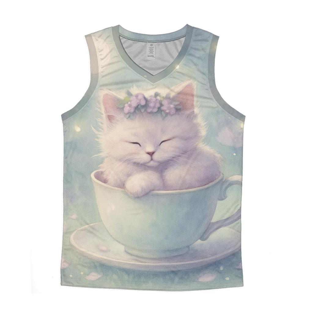 Moonlit Teacup Kittens designer workout tanks